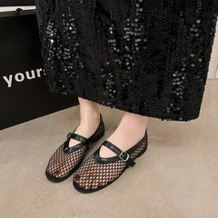 Damen Dirndl Schuhe im Hohl-Stil | Sommer in Schwarz