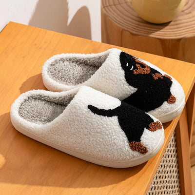 Unisex Hausschuhe mit Hundemotiv | Warme