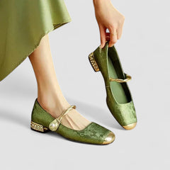 Hilda-Marie® | Orthopädische Schuhe Mary Jane in Grün
