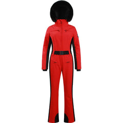 Einteiliger Skianzug für Damen | Wintersportbekleidung in Rot