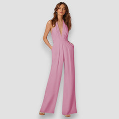 Bea | Schlaghosen-Jumpsuit in Rosa