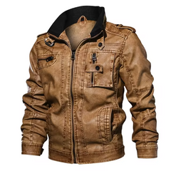 Bonanza Lederjacke in Camel