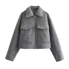 CLAIRE™ | Wollmantel in Grau