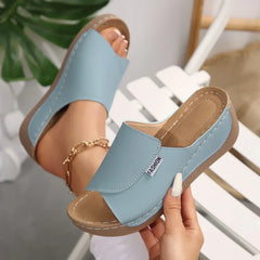 Selene | Orthopädische Keilabsatzsandalen™ in Himmelblau