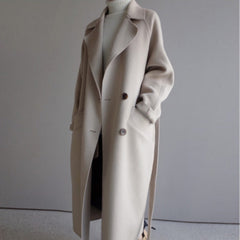 Ivalo - Luxuriöser Wollmantel - Frühlingsjacke in Beige