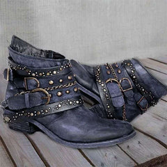Damen Stiefeletten Cowboystiefel | Spitz in Blau