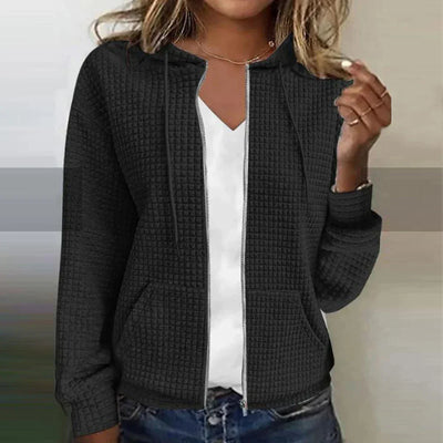 Lässige Zip Up Jacke für Frauen