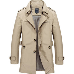 Bjorn - Langer Herren Regenmantel in Hell khaki