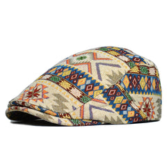 Beeckhoven™ | Bunte Vintage-Mütze in Khaki