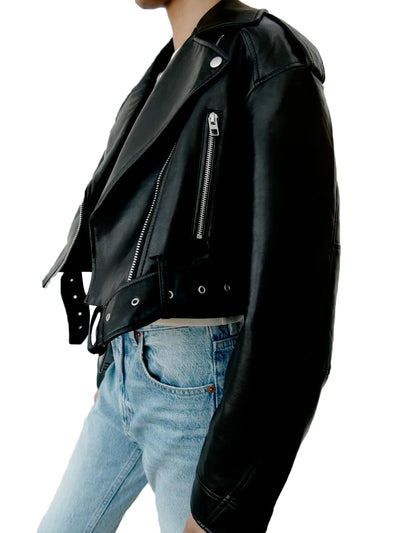Klassische Damen Bikerjacke | Lässig