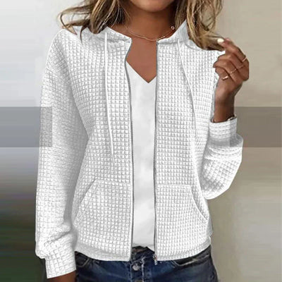 Lässige Zip Up Jacke für Frauen