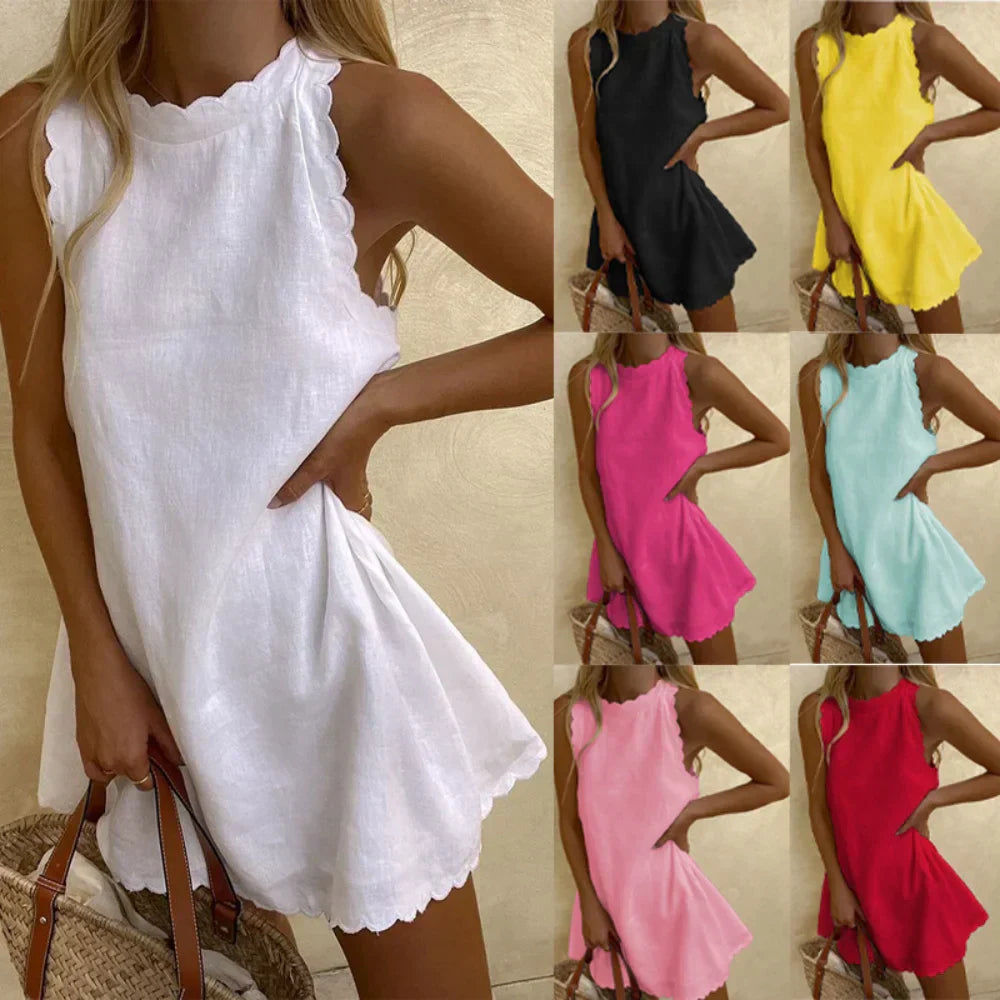 Anja® | Ärmelloses Rüschen-Kleid