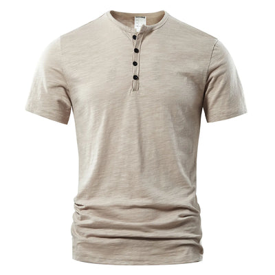 Herren Lässig Henley T-Shirt | Klassisch