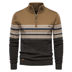 Herrenpullover mit Rundhalsausschnitt - PHILIP in Khaki