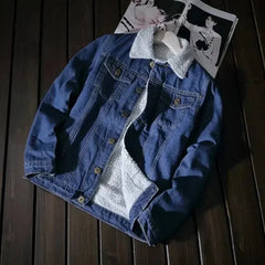Nordwind™ Jeansjacke mit Ultra-Weichem Thermofutter / Der Winter Hat Keine Chance Gegen Dich! in Marineblau