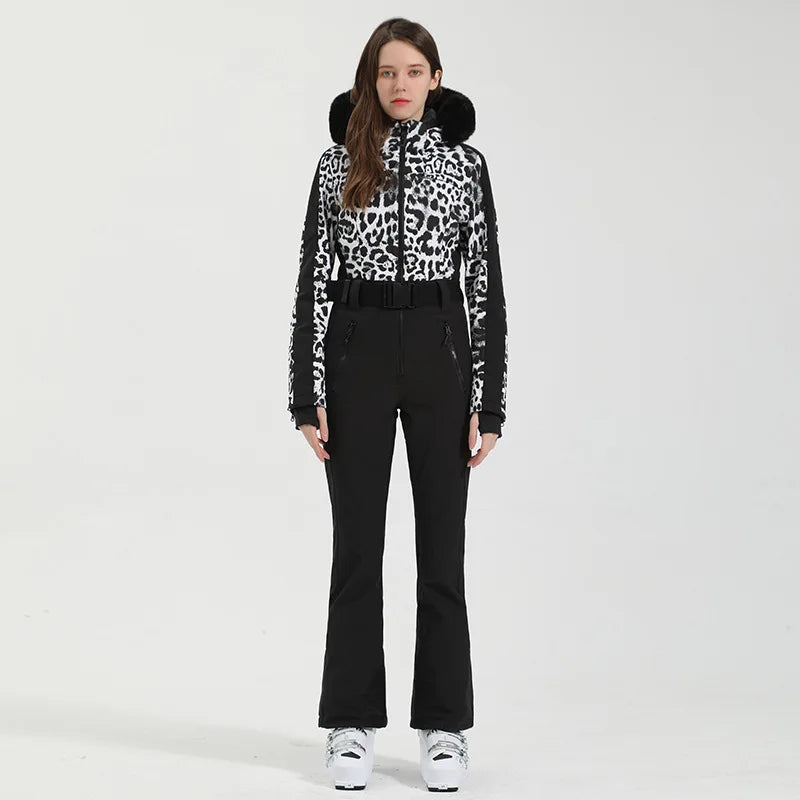 Einteiliger Skianzug für Damen | Wintersportbekleidung