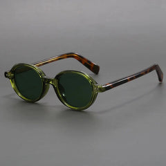 Saskia | Klassische Runde Sonnenbrille in Grün