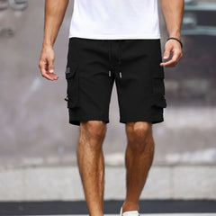 Zion™ Premium-Strickshorts mit Funktionstaschen in Schwarz