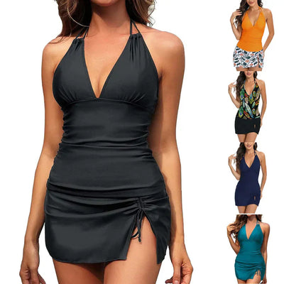 Lucie® | 3-teiliger Damen-Bikinirock-Badeanzug