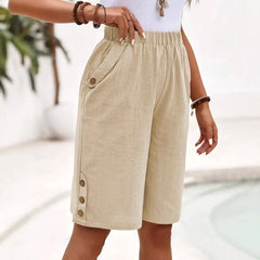 Valentina | Lässige Passform Shorts in Khaki