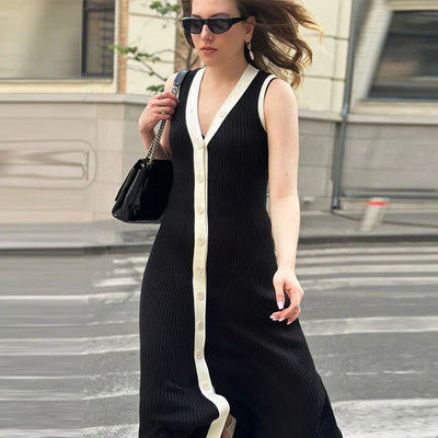 Charlotte® | Ärmelloses Kleid mit V-Ausschnitt