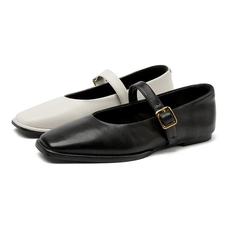 Klassische Mary Jane Dirndl Schuhe | Quadratische Zehenpartie