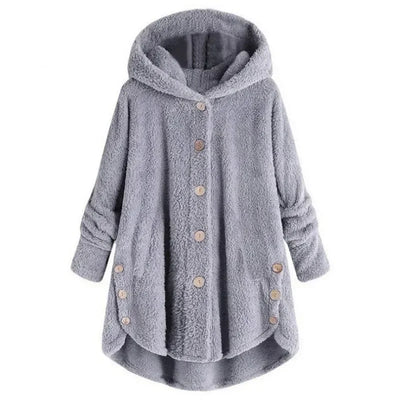 Stylische Fleece Jacke für Damen | Mit Kapuze