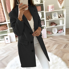 Tina - Eleganter Herbst- und Winterjacke in Schwarz