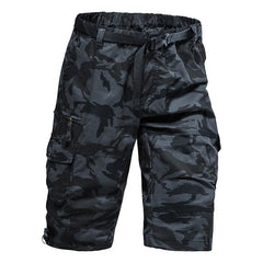 Nariko | elastische Cargo-Hose in Schwarz-Camo
