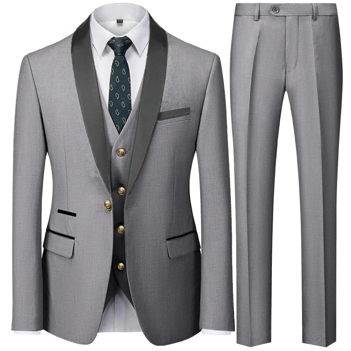Herren 3-Dreiteiler Hochzeitsgast Anzug | Jacke, Weste und Hose