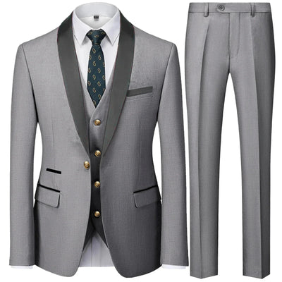 Herren 3-Dreiteiler Hochzeitsgast Anzug | Jacke, Weste und Hose