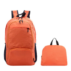 Leicht Faltbar Unisex Reise Rucksack | Draußen in Orange