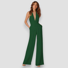 Bea | Schlaghosen-Jumpsuit in Grün
