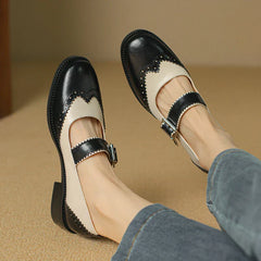 Giulia® | Miana Leder Mary Janes in Schwarz