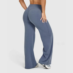 Neria | Gerade Yoga Hose in Blaugrau