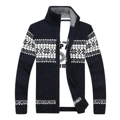 Jacob | Zip-Up Vintage Cardigan in Marineblau