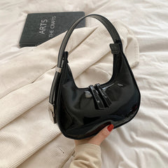 Chloe - Hobo-Tasche aus Leder - Mode Handtasche in Schwarz S