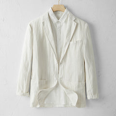 Toskana Premium Leinen Blazer in Creme