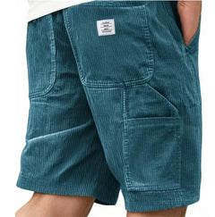 Lucas - Veredelte Cargoshorts in Pfauen-Grün