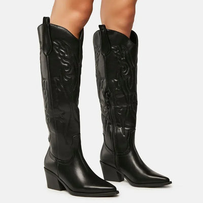 Kniehohe Cowboystiefel für Damen | Klassisch
