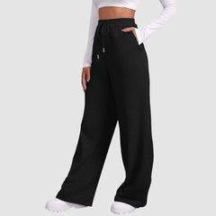 Violeta® | Lässige Jogginghose mit weitem Bein in Schwarz