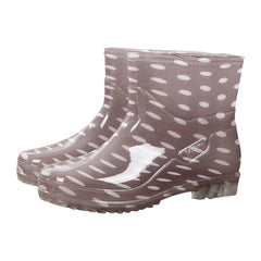 Damen Wasserdichte Gummistiefel | Mit Bunter Druck in Grau
