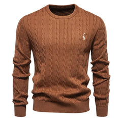 Moritz | Warmer Herrenpullover aus weichem Strick in Braun