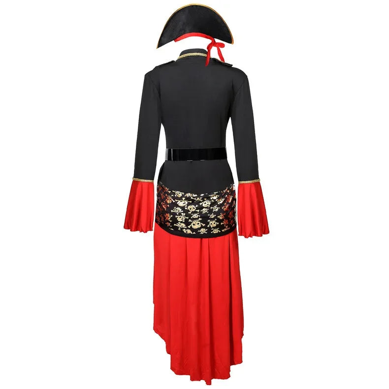 Piratenkapitän mit Hut und Schwert Halloween Kostum Kleid | Midi