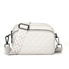 Belle | Raffinierte PU Lederachsen Tasche in Beige