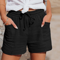 Anika - Sommershorts - Shorts mit Taschen in Schwarz