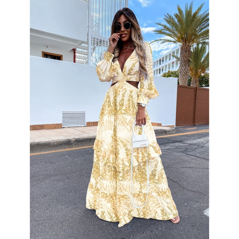 Boho-Maxikleid mit Cut-Out-Detail für Damen