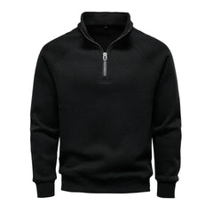 Tim | Eleganter Herrenpullover für kalte Tage in Schwarz