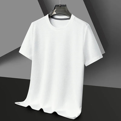 Herren Texturiert Kurzarm T-Shirt | Rundhals