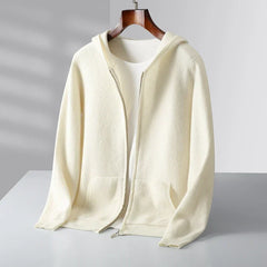 Lucerne Cashmere Hoodie in White